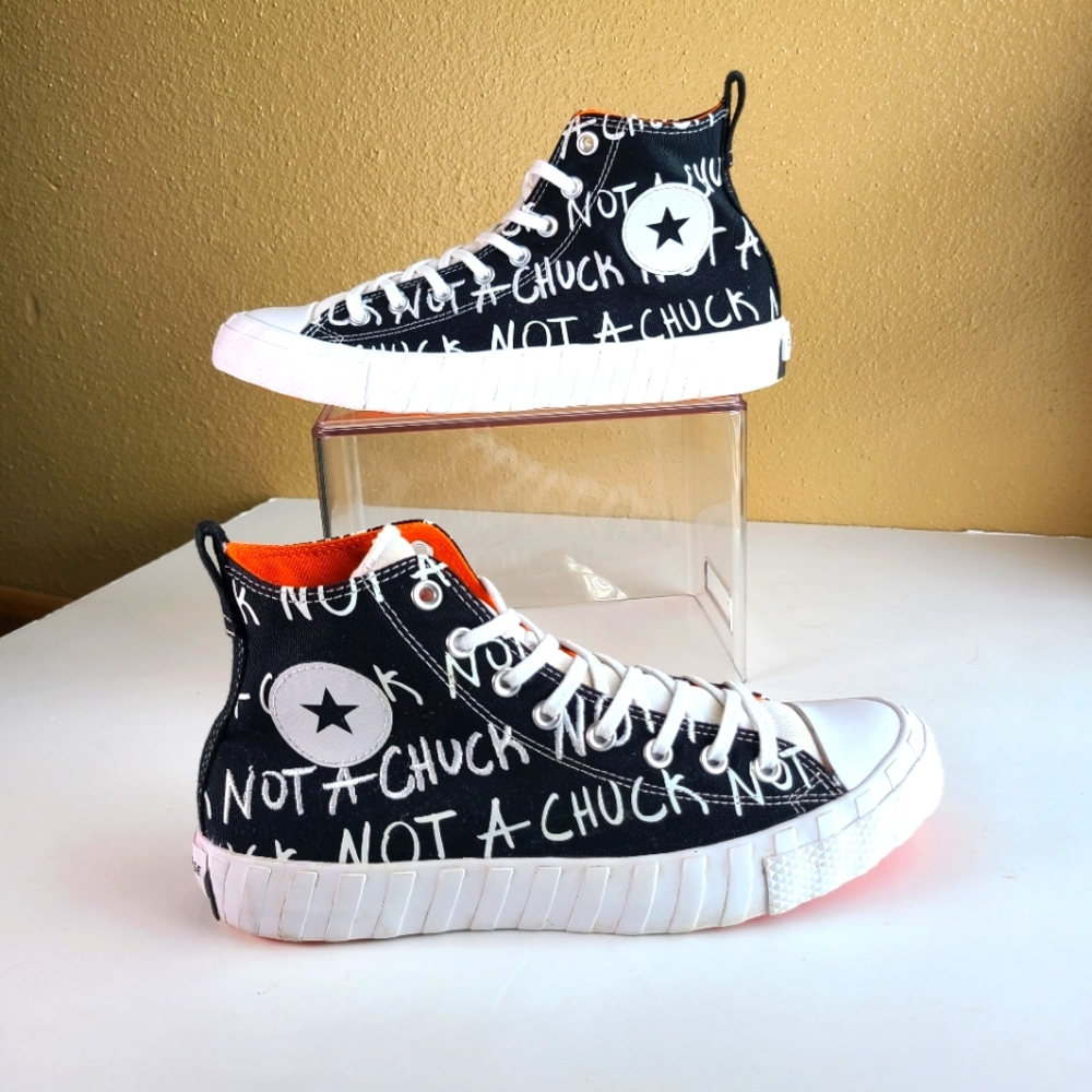 Converse UNT1TL3D High Top " Not A Chuck " Black White 166502C - Men size 10
